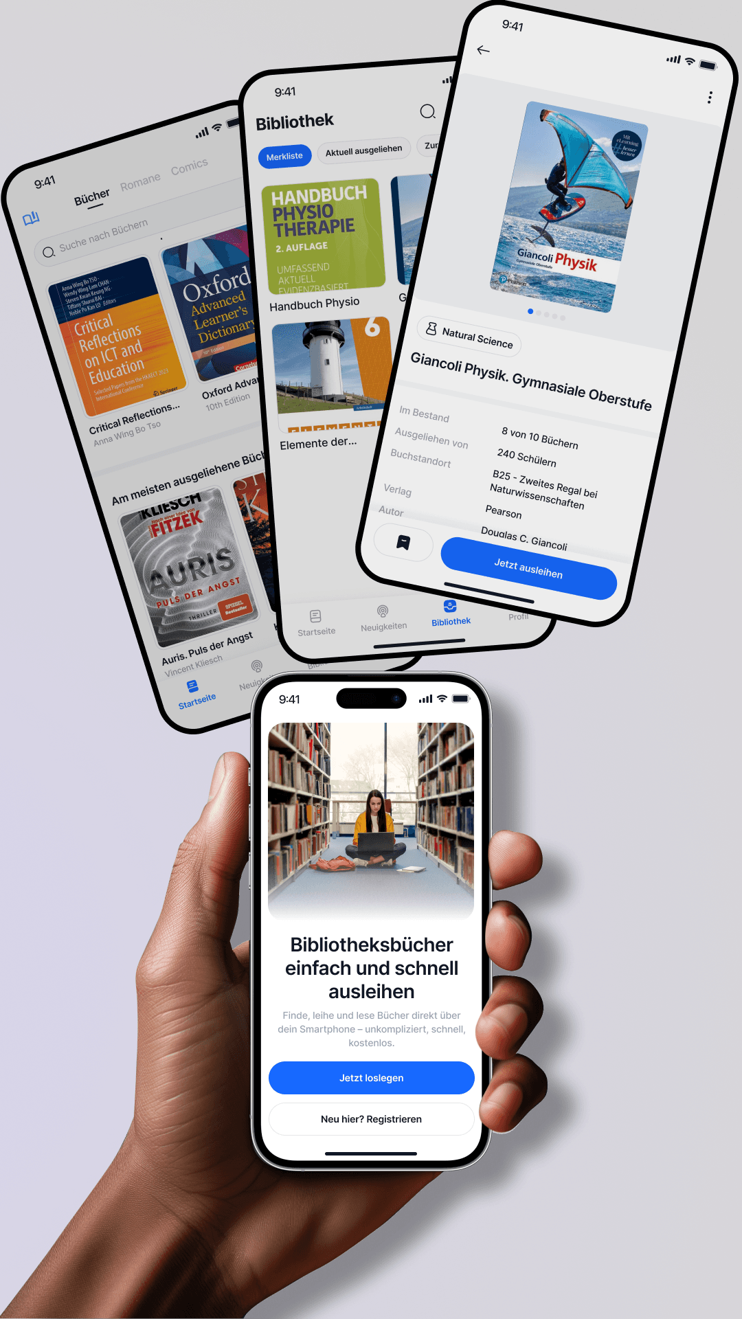 Preview of my library app design 'Pagewise'